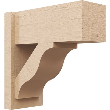 Ekena Millwork 8-in W x 18-in D x 18-in H Funston Block Rough Cedar Woodgrain TimberThane Outlooker, Primed Tan OUTUR080X18X18FST44RCPR